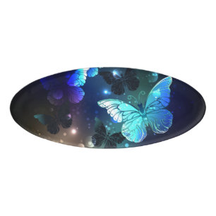 Fluttering Night Butterfly Name Tag
