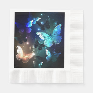 Fluttering Night Butterfly Napkin