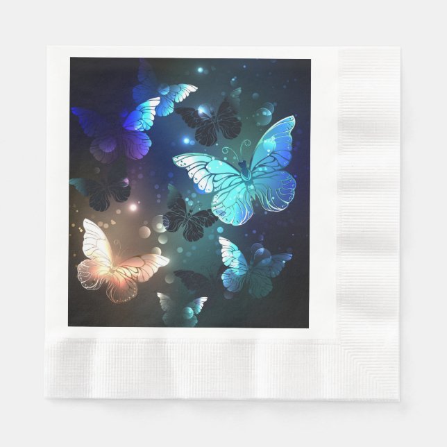 Fluttering Night Butterfly Napkin (Front)