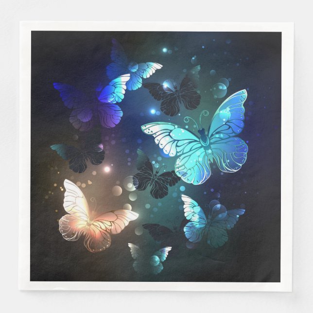 Fluttering Night Butterfly Napkin (Front)