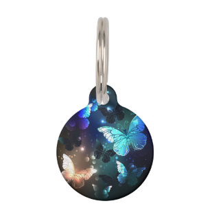Fluttering Night Butterfly Pet Tag
