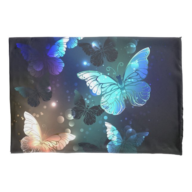 Fluttering Night Butterfly Pillowcase (Front-Left)