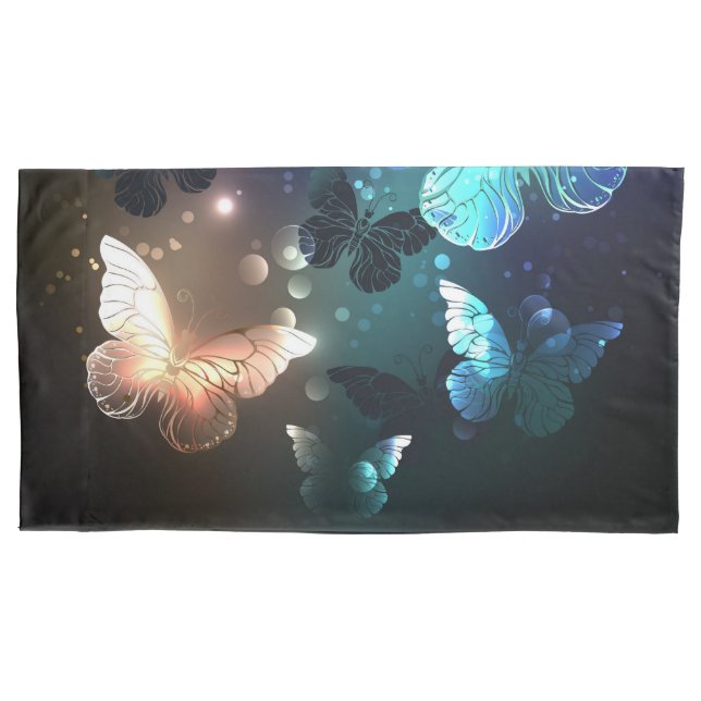 Fluttering Night Butterfly Pillowcase (Front-Left)