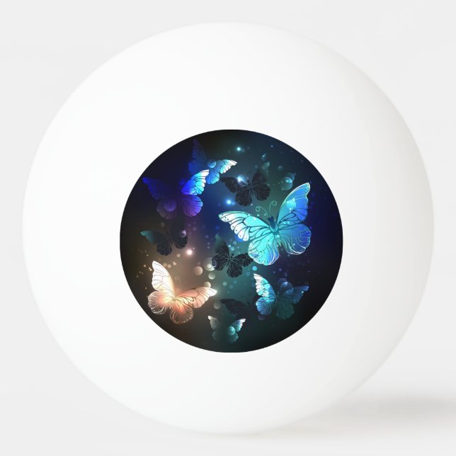 Fluttering Night Butterfly Ping Pong Ball (Front)