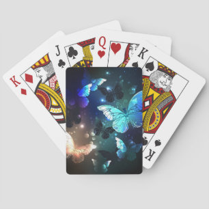 Fluttering Night Butterfly Playing Cards