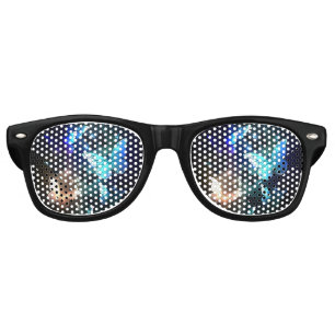 Fluttering Night Butterfly Retro Sunglasses
