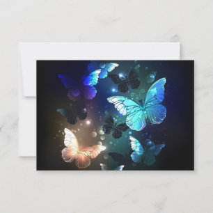 Fluttering Night Butterfly Save The Date