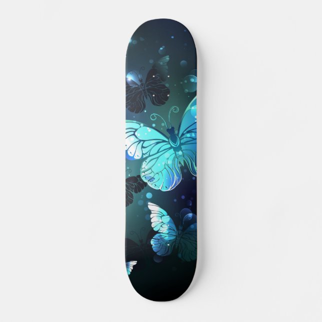 Fluttering Night Butterfly Skateboard (Front)