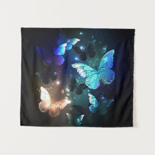 Fluttering Night Butterfly Tapestry
