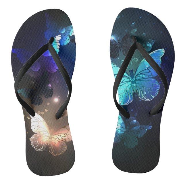 Fluttering Night Butterfly Thongs (Footbed)