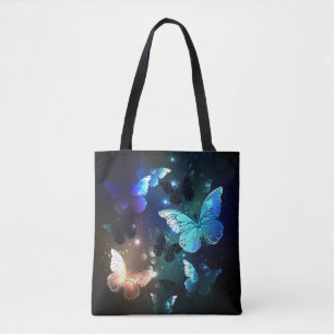 Fluttering Night Butterfly Tote Bag