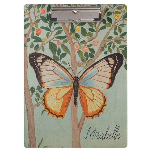 Fluttering Resilience Personalized  Clipboard (Front)