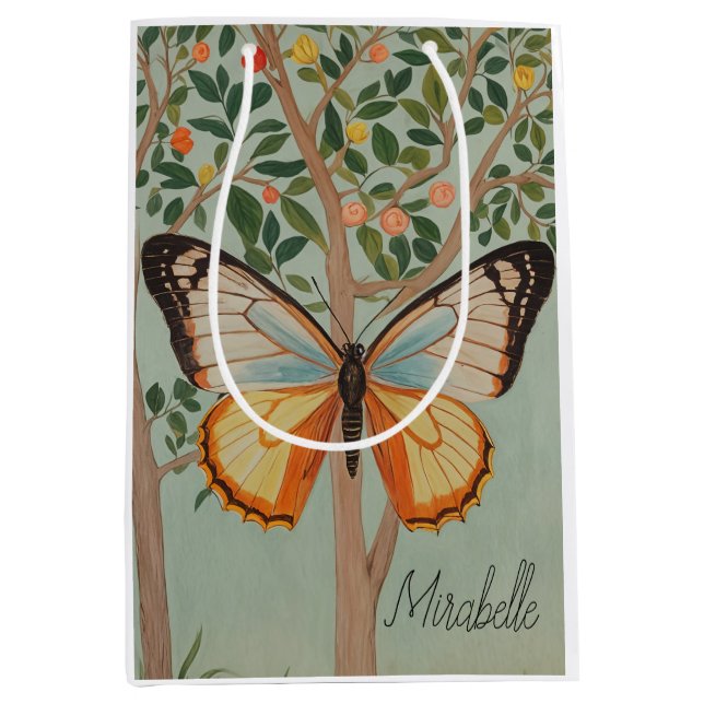 Fluttering Resilience Personalized  Medium Gift Bag (Front)