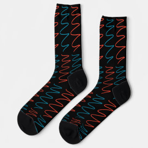 "Flux Swirl" Crew Socks - Black