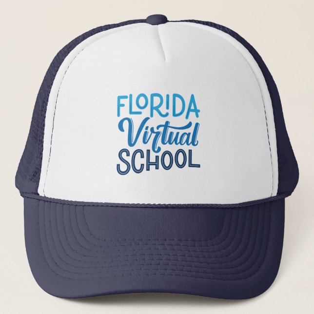 FLVS Handlettering Trucker Hat, Navy Trucker Hat (Front)