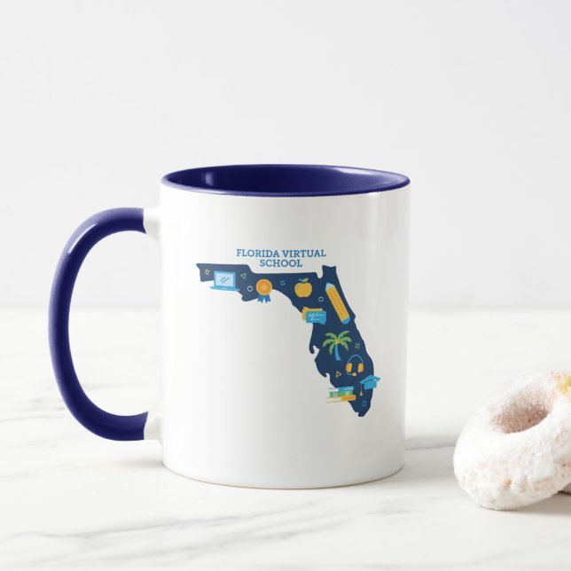 FLVS State of Florida  Mug (With Donut)