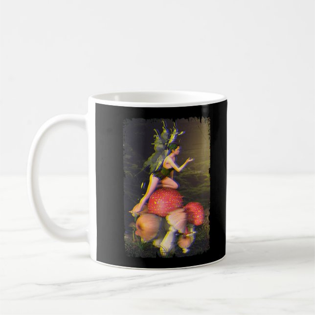 Fly Agaric Fairy Mushroom Psychedelic Crazy Mind Coffee Mug (Left)