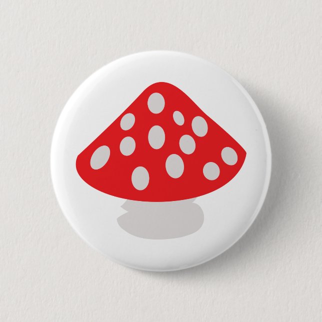 fly agaric icon 6 cm round badge (Front)