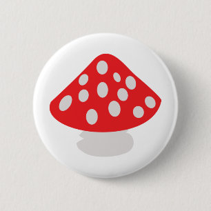 fly agaric icon 6 cm round badge