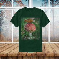 Fly agaric mushroom with green grass