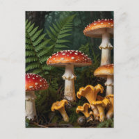 Fly Agaric Mushrooms Forest Botanical