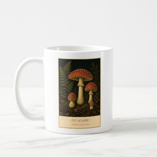 Fly Agaric – Vintage Botanical Mug (Left)
