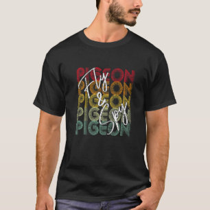 Fly And Spy Pigeon Conspiracy Theory Retro Vintage T-Shirt