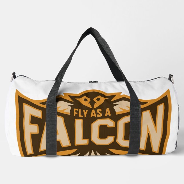Fly As A Falcon Sepia Duffle Bag (Front)