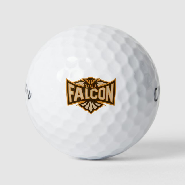 Fly As A Falcon Sepia Golf Balls (Front)