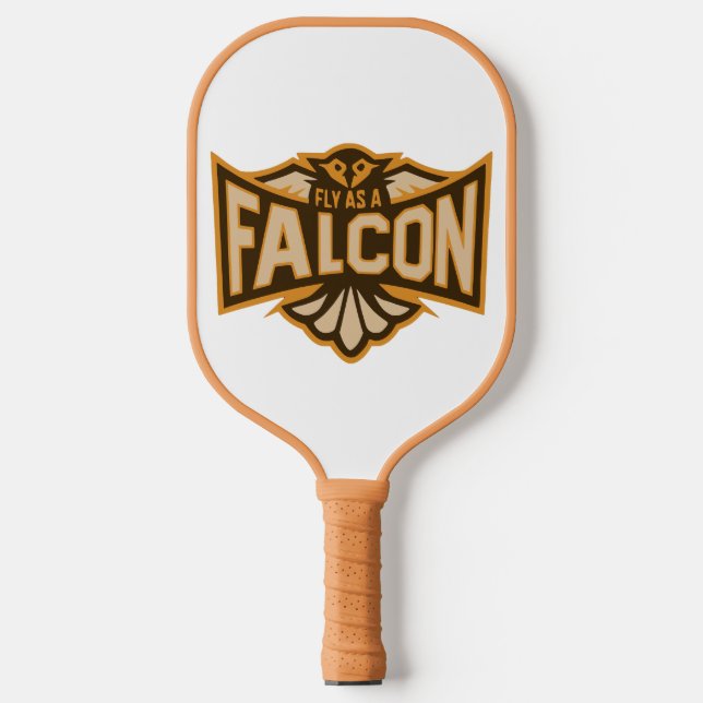 Fly As A Falcon Sepia Pickleball Paddle (Front)