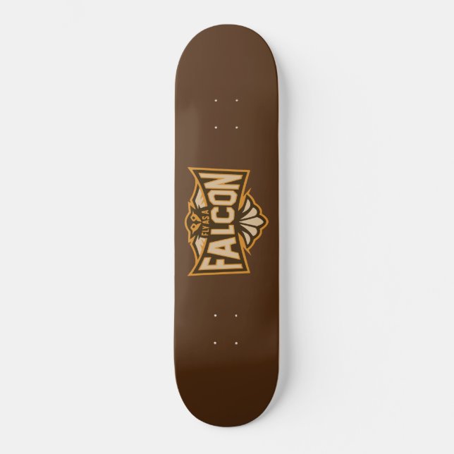 Fly As A Falcon Sepia Skateboard (Front)