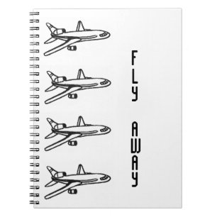 Fly away aeroplane notebook