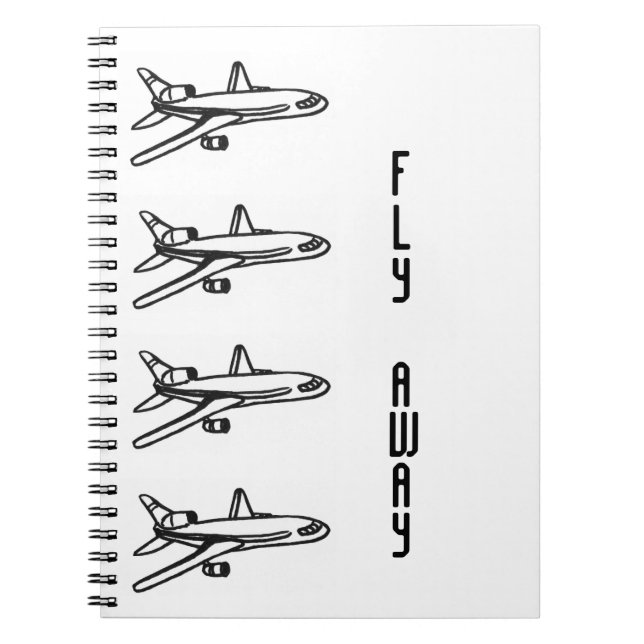 Fly away aeroplane notebook (Front)