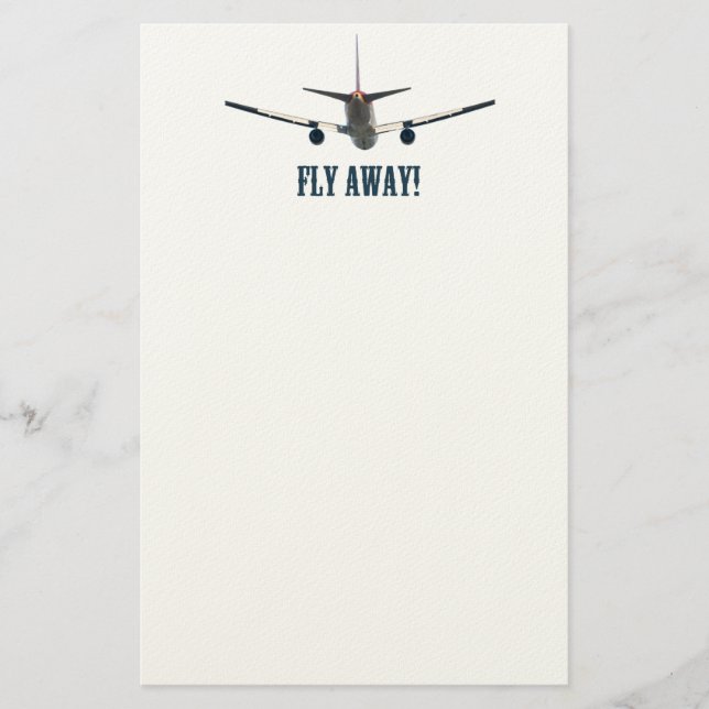 Fly away aeroplane stationery (Front)