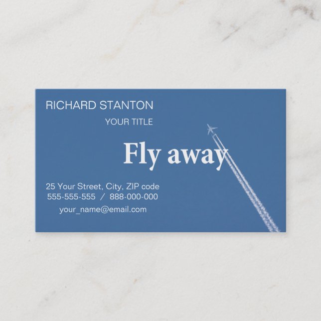Fly away business card (Front)