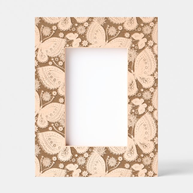 Fly Away Paisley Butterfly Print Green  Etched Frames (Front)