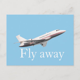 Fly away postcard