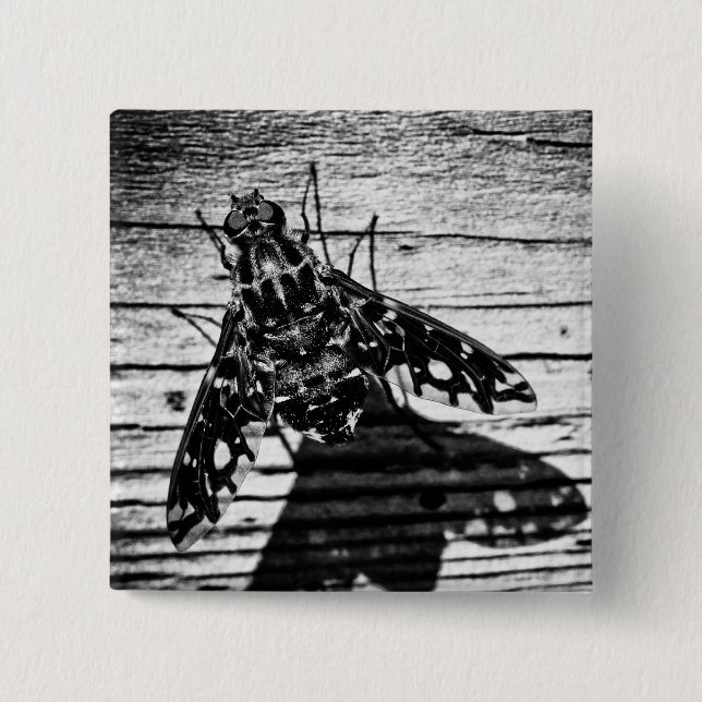 fly back 15 cm square badge (Front)