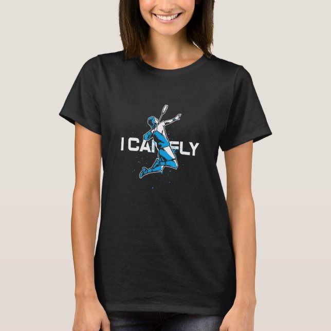Fly Badminton Player Shuttlecock Trainer Racket Sp T-Shirt (Front)