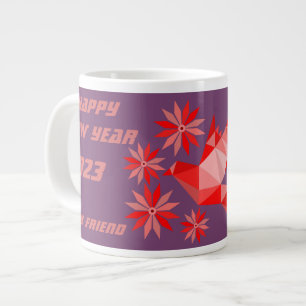 FLY BIRD WITH FLOWERS ,GIFT NEW YEAR 2023 FRIEND LARGE COFFEE MUG