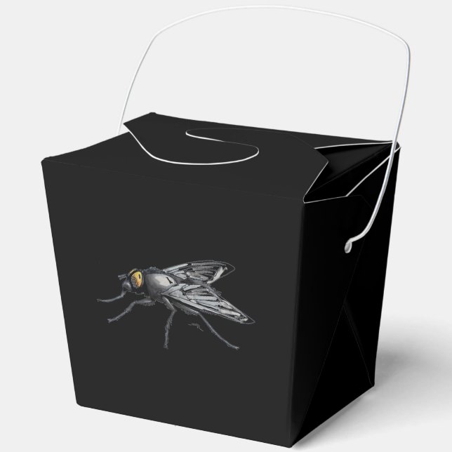 Fly Buddy giant fly black take out box (Front)