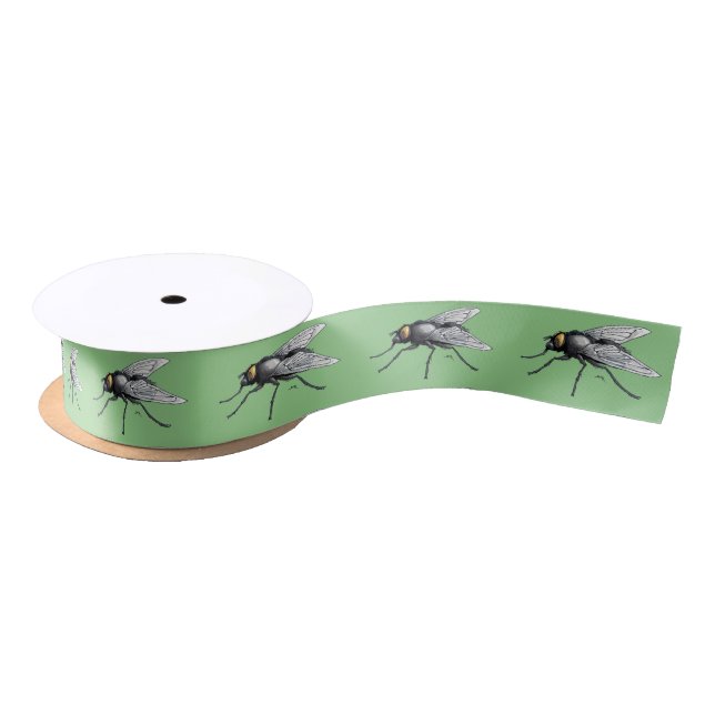 Fly Buddy green ribbon spool Satin Ribbon (Spool)