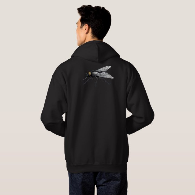 Fly Buddy men black hoodie back (Back Full)