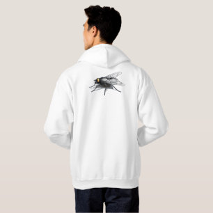 Fly Buddy men white hoodie back