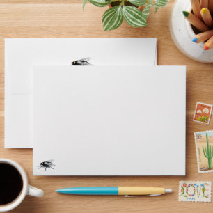 Fly Buddy white standard envelopes front and back
