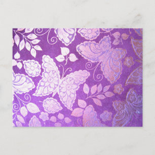 fly by butterfly design postcard