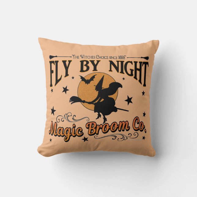 Fly by Night Magic Broom Co.  With Spider Web Cushion (Front)