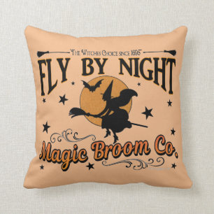 Fly by Night Magic Broom Co.  With Spider Web Cushion