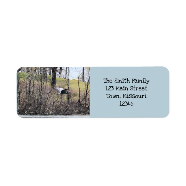 Fly by  return address label (Front)