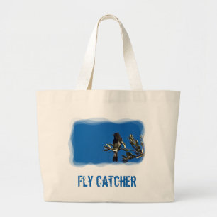 Fly Catcher Large Tote Bag